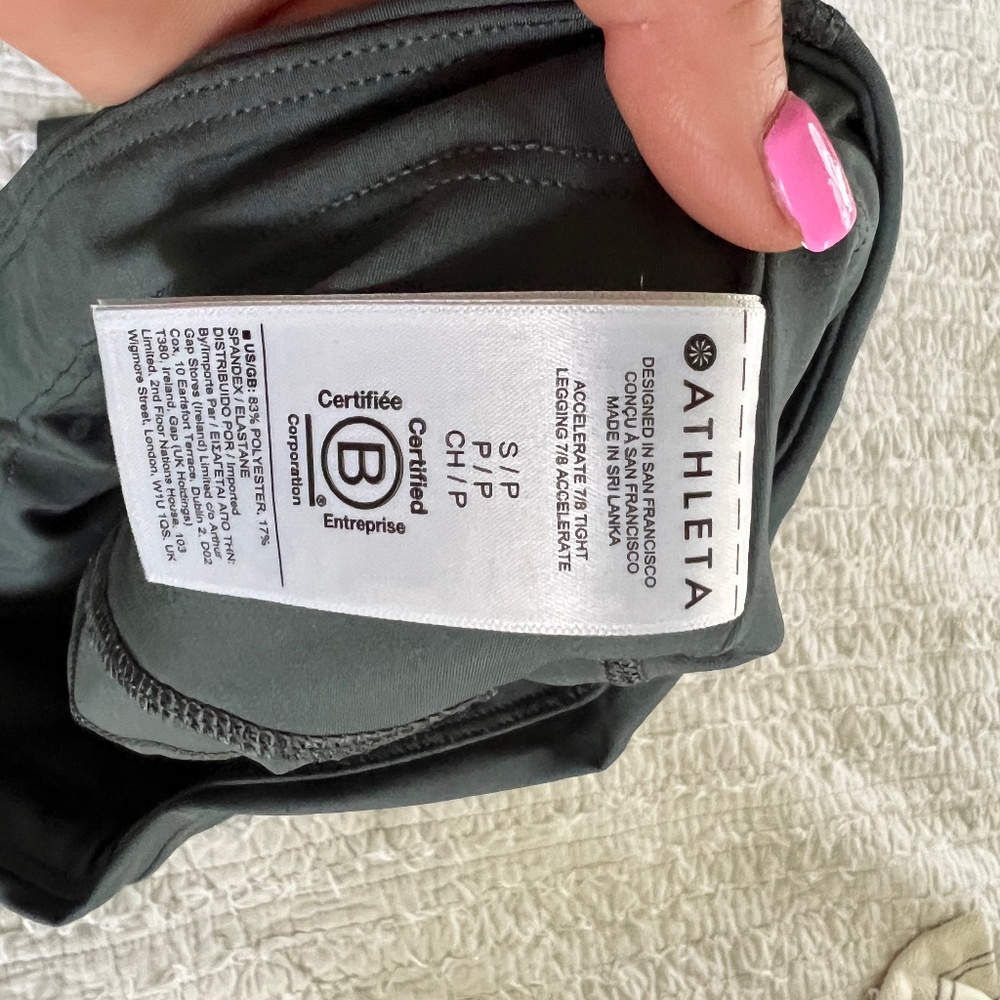 Athleta Olive 7/8 Leggings